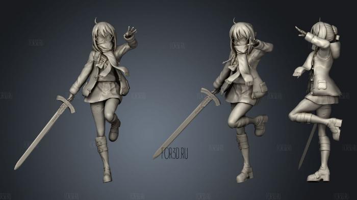 Mysterious Heroine X stl model for CNC