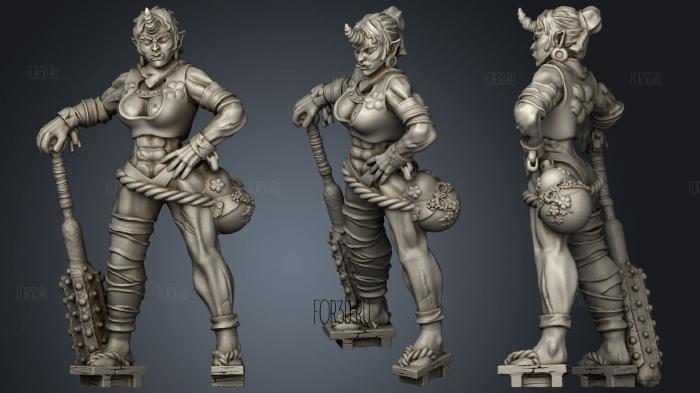 Ogre Troll Or Oni Girl Woman. Ogress Remake stl model for CNC