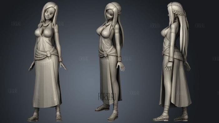 Olivia Servant stl model for CNC