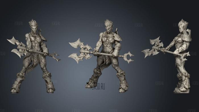 Orc Female Champion stl model for CNC