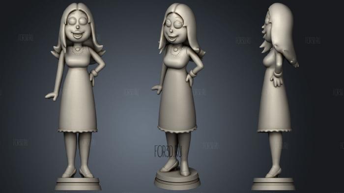 Owl Girl and Francine Smith American Dad stl model for CNC