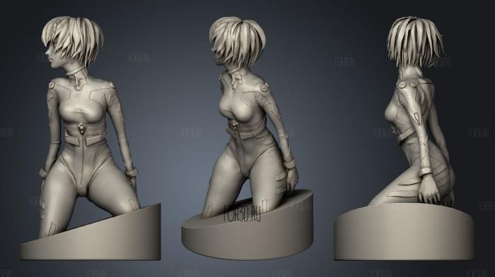 Rei Ayanami Sculpt stl model for CNC