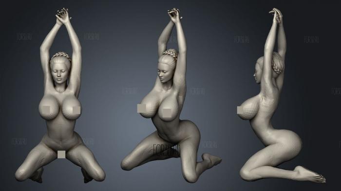 Sexy Naked Woman stl model for CNC
