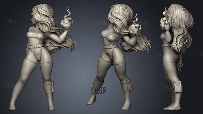 Shego Kim Possible stl model for CNC