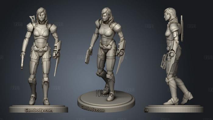 Shepard female stl model for CNC