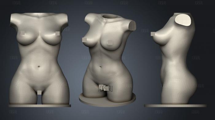 bust of woman stl model for CNC