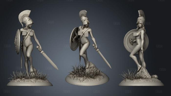 Spartan Female Nude stl model for CNC