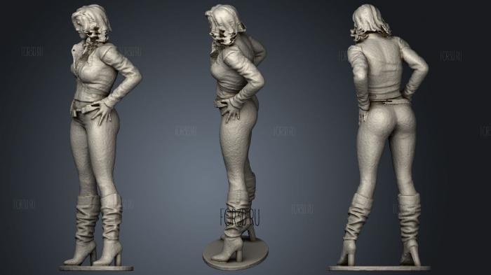 Standing Female Figure stl model for CNC