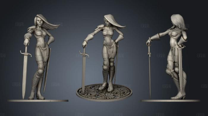 Taarna Pinup stl model for CNC