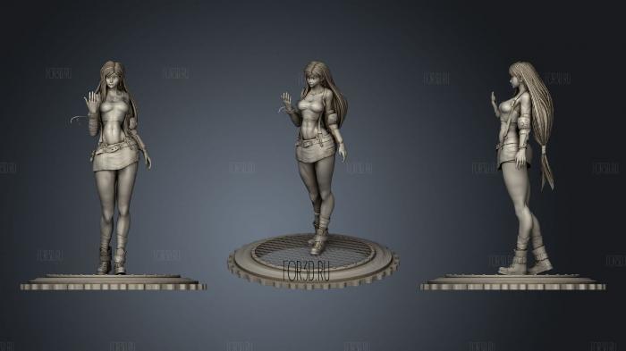 Tifa Lockhart Fantasy VII stl model for CNC