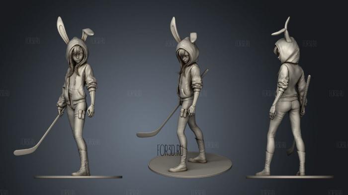 Vinca The Bad Bunny stl model for CNC