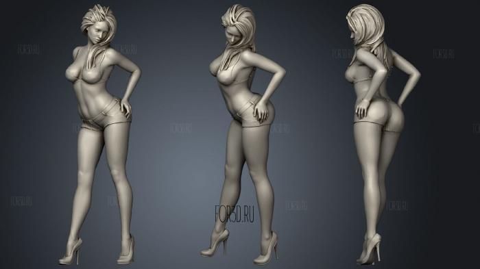 Woman in shorts 3d stl модель для ЧПУ