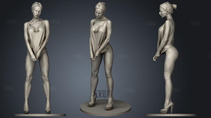 Woman Standing 67 stl model for CNC