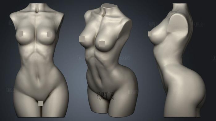 Woman Torso Sculpt 3d stl модель для ЧПУ