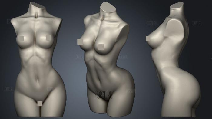 Woman Body For Vase Mode Fixed stl model for CNC
