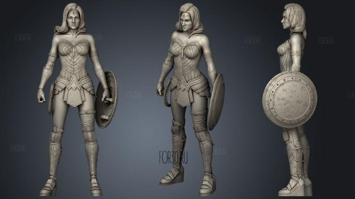 Wonder Woman 2 stl model for CNC
