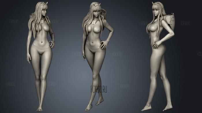 Zerotwo NSFW stl model for CNC
