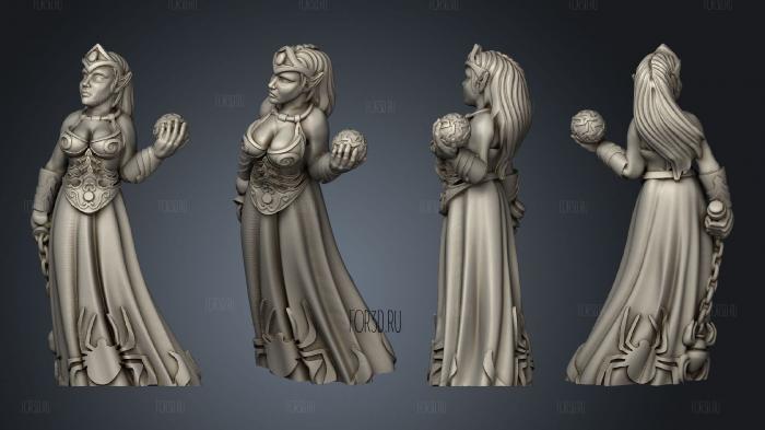 Cleric Flail and Spell stl model for CNC