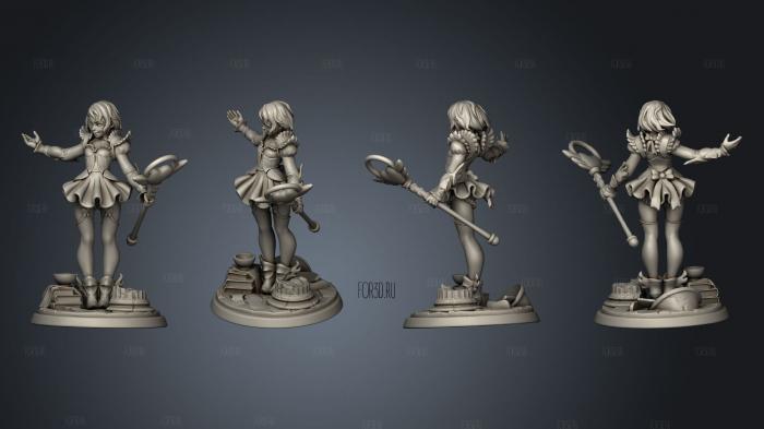 Cleric Magical Girl stl model for CNC