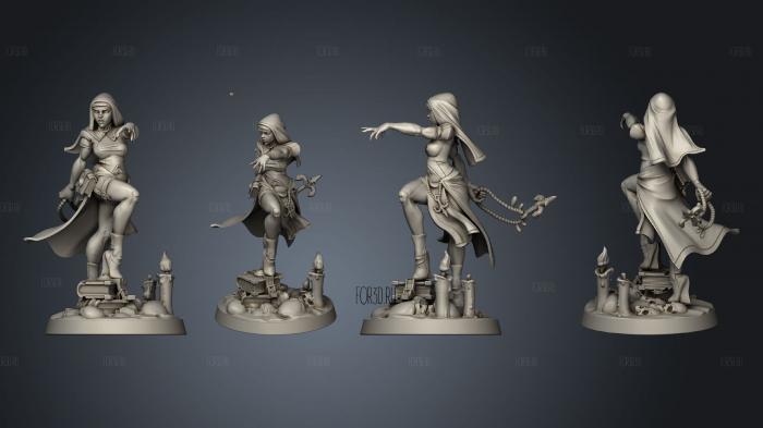 Fantasy Battle Sisters stl model for CNC