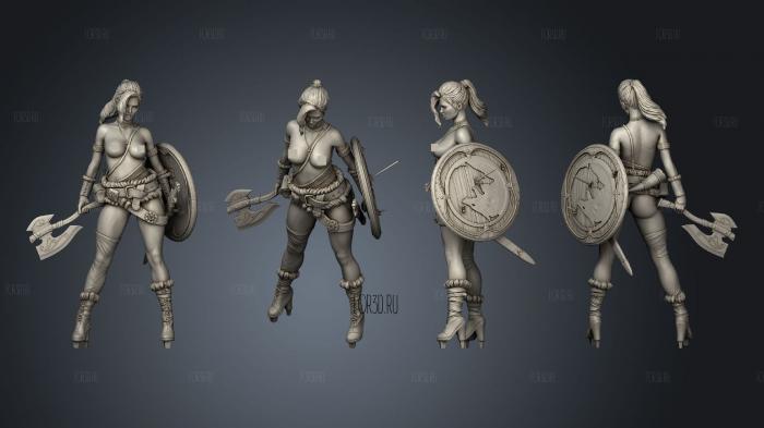 Gunnhild Shield NUDE stl model for CNC