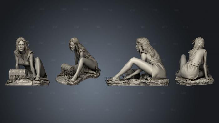 Keira Christina Knightley and the dead mans chest stl model for CNC
