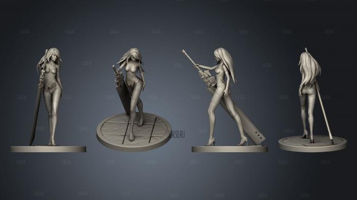 Nier Automata figurine stl model for CNC