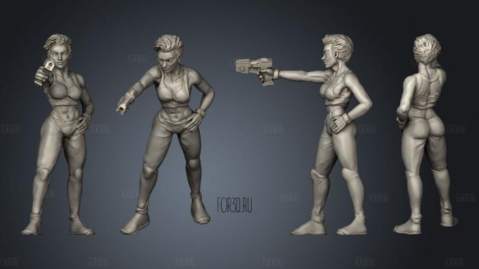 Psychopath Action Pose stl model for CNC