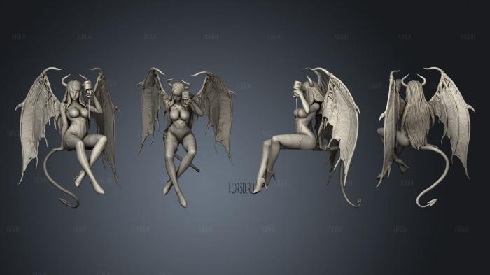 Sexy Succubus stl model for CNC