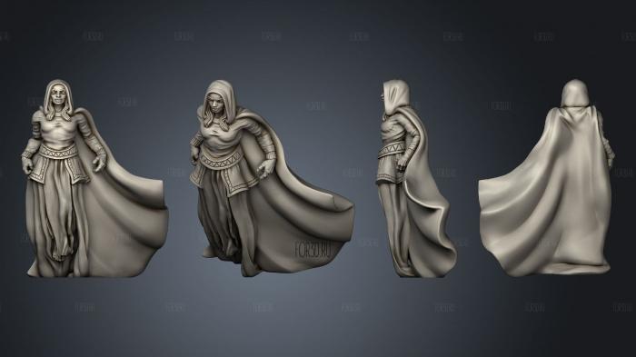 Sorcerer female Duncan Shadow Pose 3 stl model for CNC