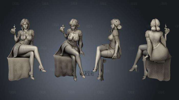 Triss Merigold Witcher body stl model for CNC
