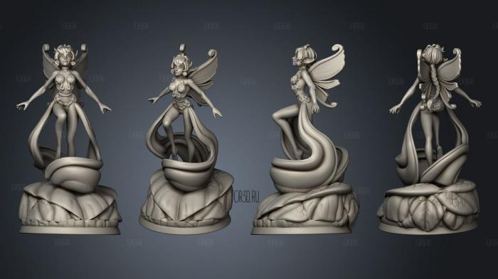 Twin Goddess Fairy Variant Supports stl model for CNC