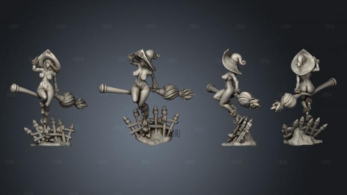 Witch Elf Pose 1 stl model for CNC