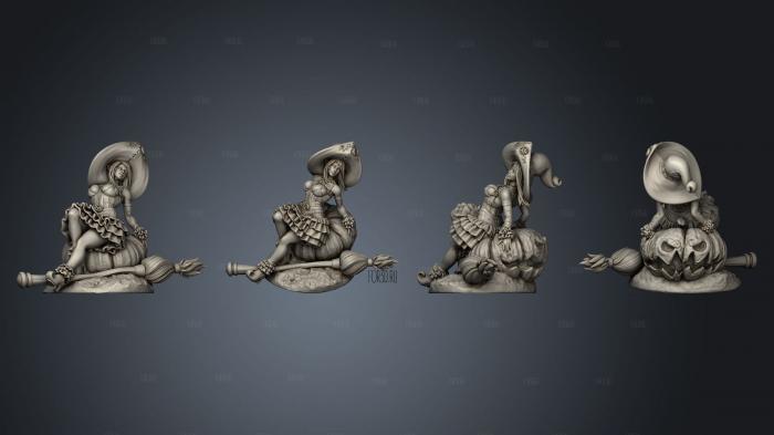 witch elf Pose 4 01 stl model for CNC