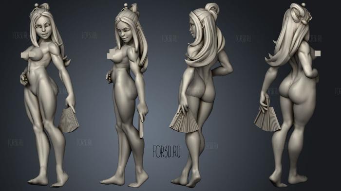Wukong Journey to the West Bai Gu Jing Pinup Body stl model for CNC