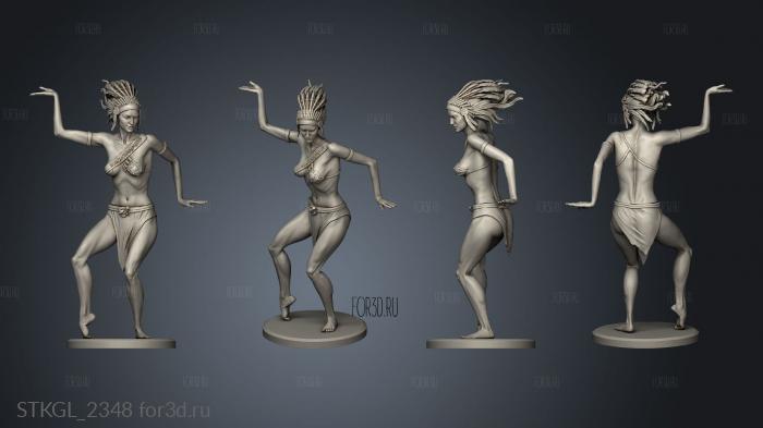 Above Below Dancer stl model for CNC