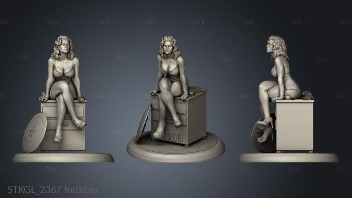 Agent Carter Pablo Perdomo sexy base stl model for CNC