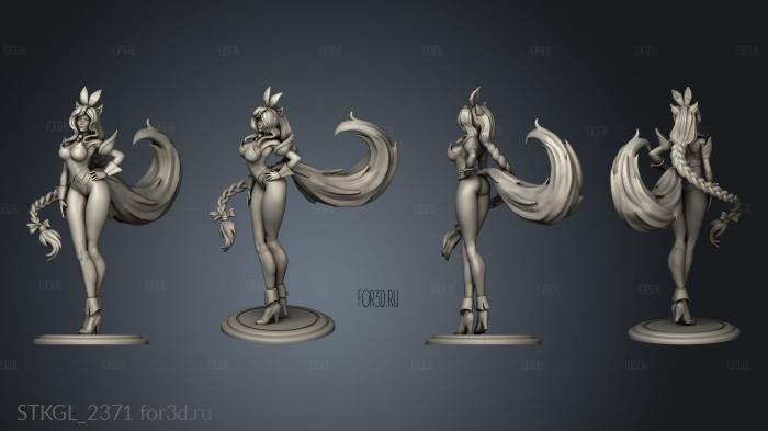 Ahri Bunny Azdrama Back stl model for CNC