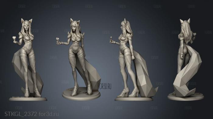 Ahri Kda League Legends stl model for CNC