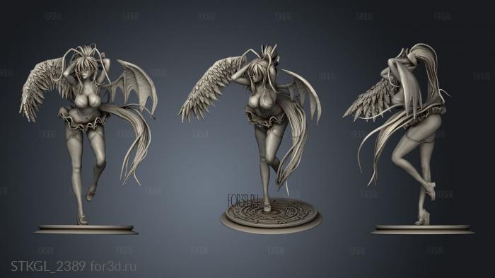 Akeno Angel wing stl model for CNC