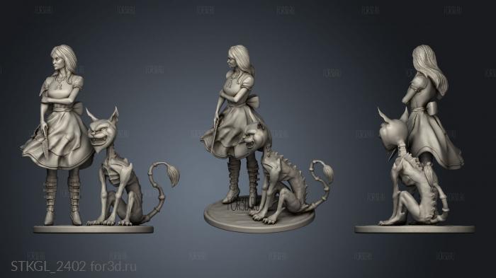 Alice Darkness stl model for CNC