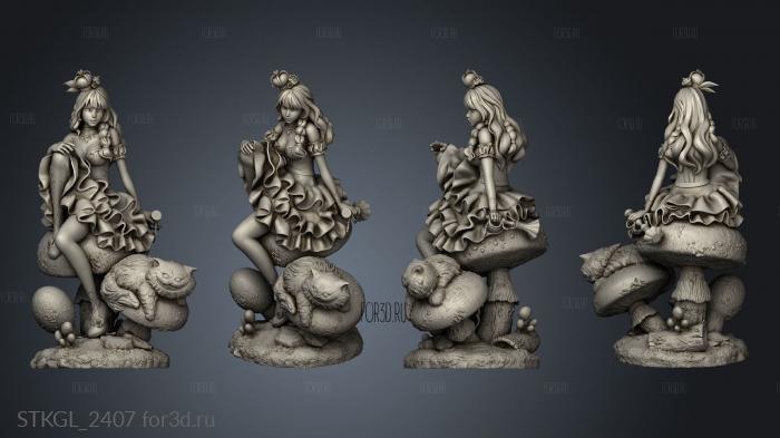 Alice In Wonderland stl model for CNC