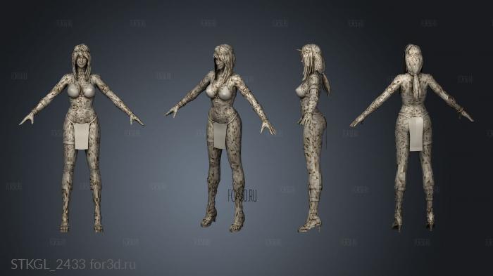 Pillar Woman stl model for CNC