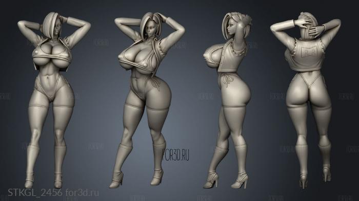 Android bikini stl model for CNC