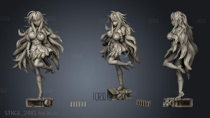 Anime Girl NSFW book stl model for CNC