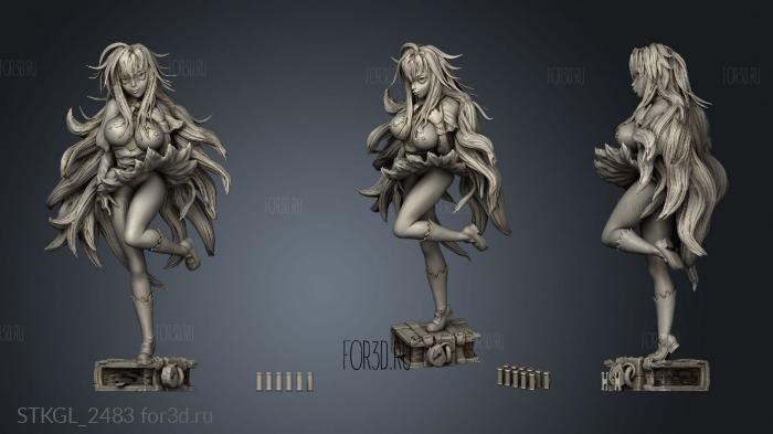 Anime Girl NSFW book stl model for CNC