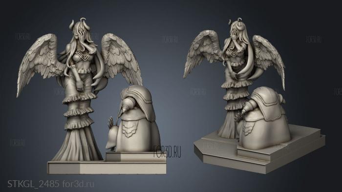 Albedo With Ainz NSFW stl model for CNC