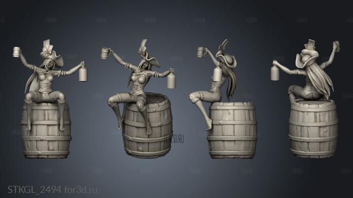 anne bonny rum stl model for CNC