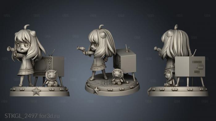 Anya Forger Bangs stl model for CNC