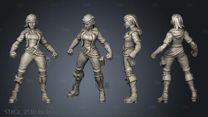 Arcane Jinx and Vi from League Legends arcane stl model for CNC